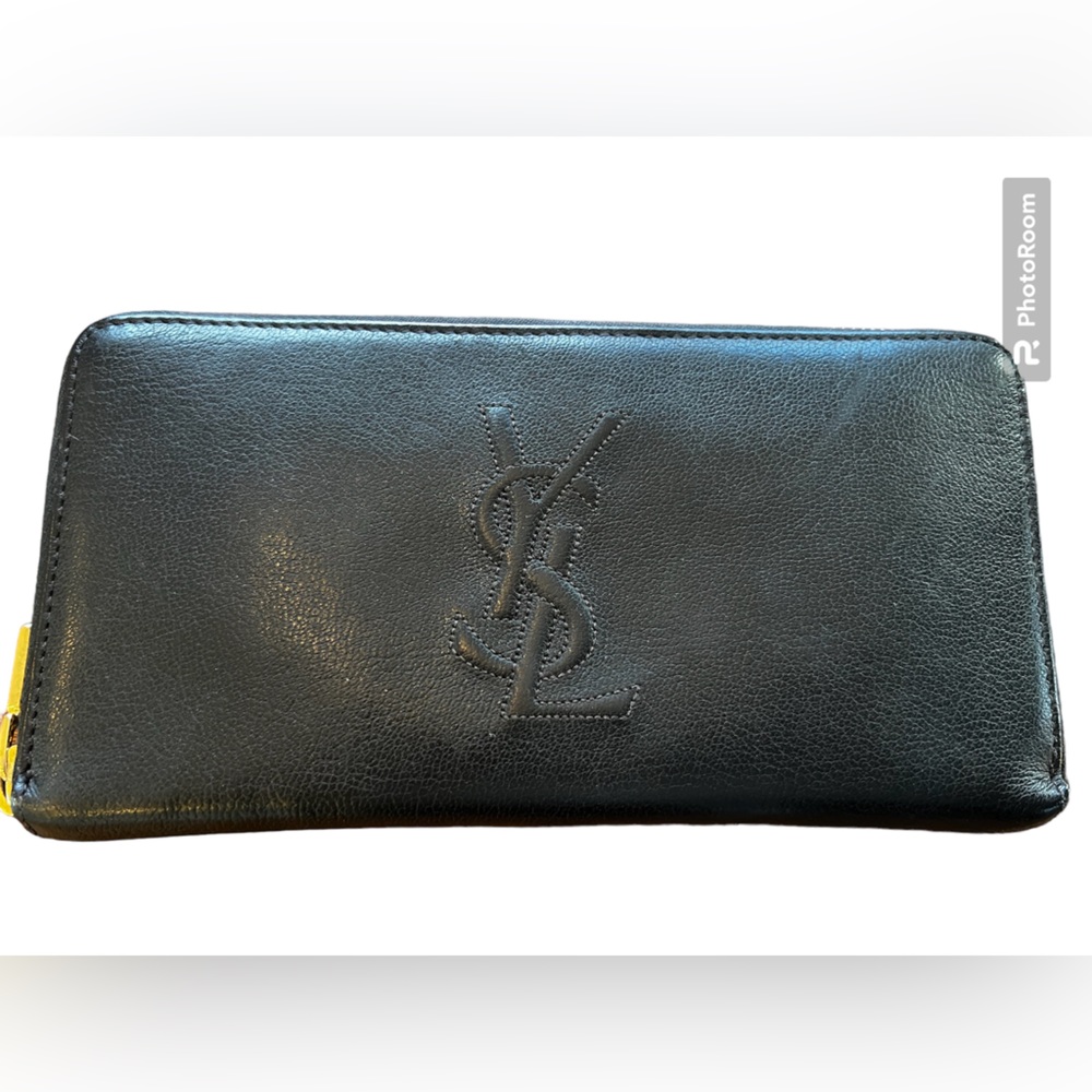 YSL Belle De Jour Wallet - Black leather
